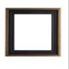 Creative Mark Illusions Floater Frame For 3/4" Deep Canvases - 10x10 Antique Gold/Black - No Glass or Backing - Wood Composite Floating Illusion Frame for Canvas Paintings- With Hanging Hardware view 1