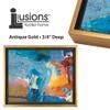 Creative Mark Illusions Floater Frame For 3/4" Deep Canvases - 10x10 Antique Gold/Black - No Glass or Backing - Wood Composite Floating Illusion Frame for Canvas Paintings- With Hanging Hardware view 4