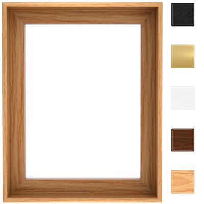 Canvas Floater Frame for Finished Canvas Art, 1.25" Deep Floating Shadow Gap Design, Floating Frame for Canvas Art, Modern Gallery Style Wall Decor, Hardware Included (Light Brown, 16x24)