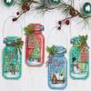 Dimensions 70-08964 7.5 in. Christmas Jar Ornaments Counted Cross Stitch Kit - Set of 44 view 1