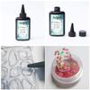 200ml Crystal Clear UV Epoxy Resin Sunlight Curable 18 Molds 17 Bezels 36 Holographic Decorations Resin Crafts Kit with Eyelets for Jewelry Making Bracelets Pendants Rings Keychains Charms Necklaces view 2