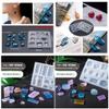 200ml Crystal Clear UV Epoxy Resin Sunlight Curable 18 Molds 17 Bezels 36 Holographic Decorations Resin Crafts Kit with Eyelets for Jewelry Making Bracelets Pendants Rings Keychains Charms Necklaces view 3