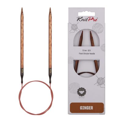 KnitPro Ginger Fixed Circular Needles 40" (100cm) | US Size 9 (5.5mm)