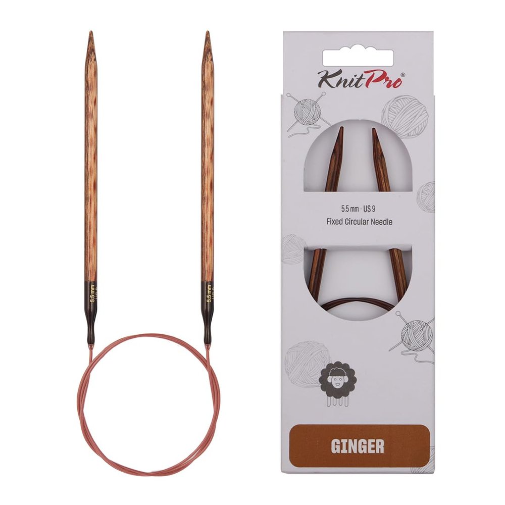 KnitPro Ginger Fixed Circular Needles 40" (100cm) | US Size 9 (5.5mm)