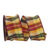 Reliant Ribbon Dupioni Dare Plaid Wired Edge Ribbon, 2-1/2 Inch X 10 Yards, Multi view 1