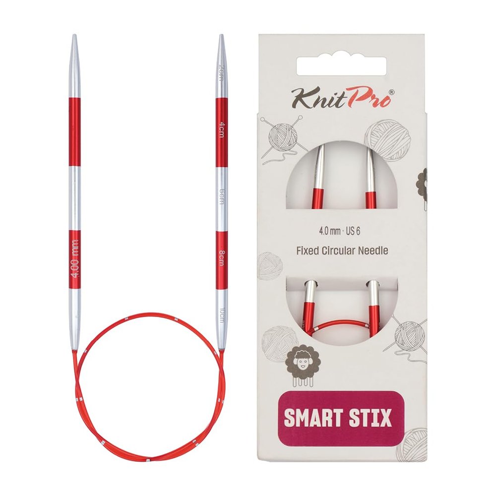 KnitPro Smartstix Fixed Circular Needles 16" (40cm) | US Size 6 (4mm)