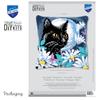 Vervaco Cross Stitch Embroidery Kits Pillow Front for Self-Embroidery with Embroidery Pattern on 100% Cotton and Embroidery Thread, 15,75 x 15,75 Inches - 40 x 40 cm, Night Cat view 3