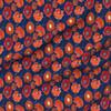 Spoonflower Fabric - Poppy Navy Red Floral Botanical Summer Blue Flower Print Flowers Printed on Denim Fabric by The Yard - Bottomweight Apparel Home Decor Upholstery view 1