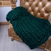 2kg/4.4lbs Super Soft Chunky Yarn Dark Green Chunky Knit Yarn Thick Yarn Roving Yarn for Arm Knitting Super Bulky Yarn view 2