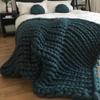 2kg/4.4lbs Super Soft Chunky Yarn Dark Green Chunky Knit Yarn Thick Yarn Roving Yarn for Arm Knitting Super Bulky Yarn view 3
