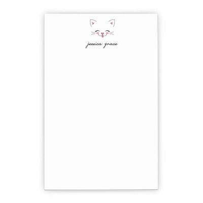Personalized Cat Notepad for Kids, Cat Stationary Paper and Envelopes Set, Cute Letter Writing Paper for Girls, size 5.5in x 8.5in, 50 sheets
