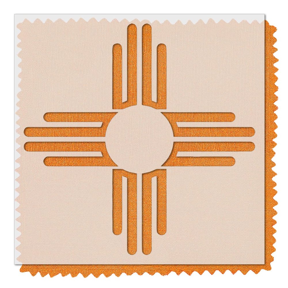 Stencil Stop New Mexico Flag, Zia Sun Stencil - Reusable for DIY Projects, Painting, Drawing, Crafts - 14 Mil Mylar Plastic (9 x 9 inches)