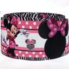 Grosgrain Ribbon 1.5 Mouse Love Pink -Cartoon Bows Printed Per Yard view 1
