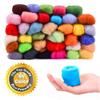 Artec360 8 Pack Needle Felting Wool Roving Total 2.8 OZ Merino Wool 70S (19 Microns) Eco-Friendly Super Soft Natural (o) view 2