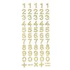 Homeford Number 0 to 9 and Symbols Rhinestone Stickers, 5/8-Inch, 55-Piece (Gold) view 1