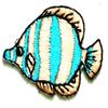 Set 3 Pcs Mini Small Fish Underwater Ocean Sea Life Animal Iron On Patches Cartoon Kids Sew On Appliques Embroidered Patch Badge Decorate Repair Patches Baby Clothes (01) view 3