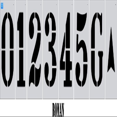 36" x 24" Football Field Number Kit Athletic Field Stencil Track and Field Stencil