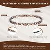 RainSo Pure Copper Heart Design Womens Magnetic Anklets 3500 Gauss Adjustable with Gift Box view 4