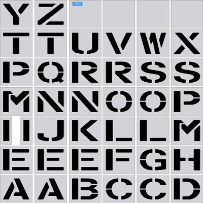 10" Alphabet Stencil Kit Parking Lot Stencil Pavement Marking Stencil