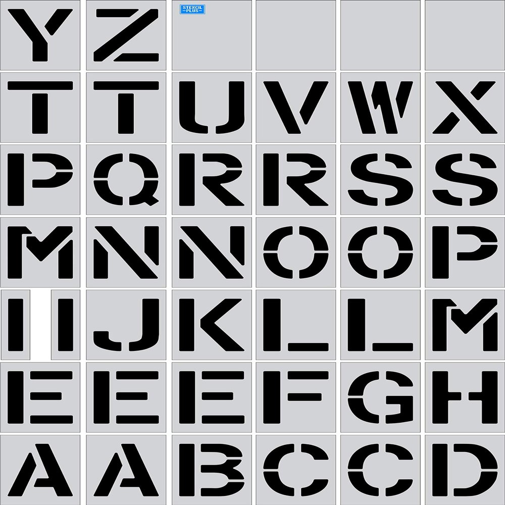 10" Alphabet Stencil Kit Parking Lot Stencil Pavement Marking Stencil