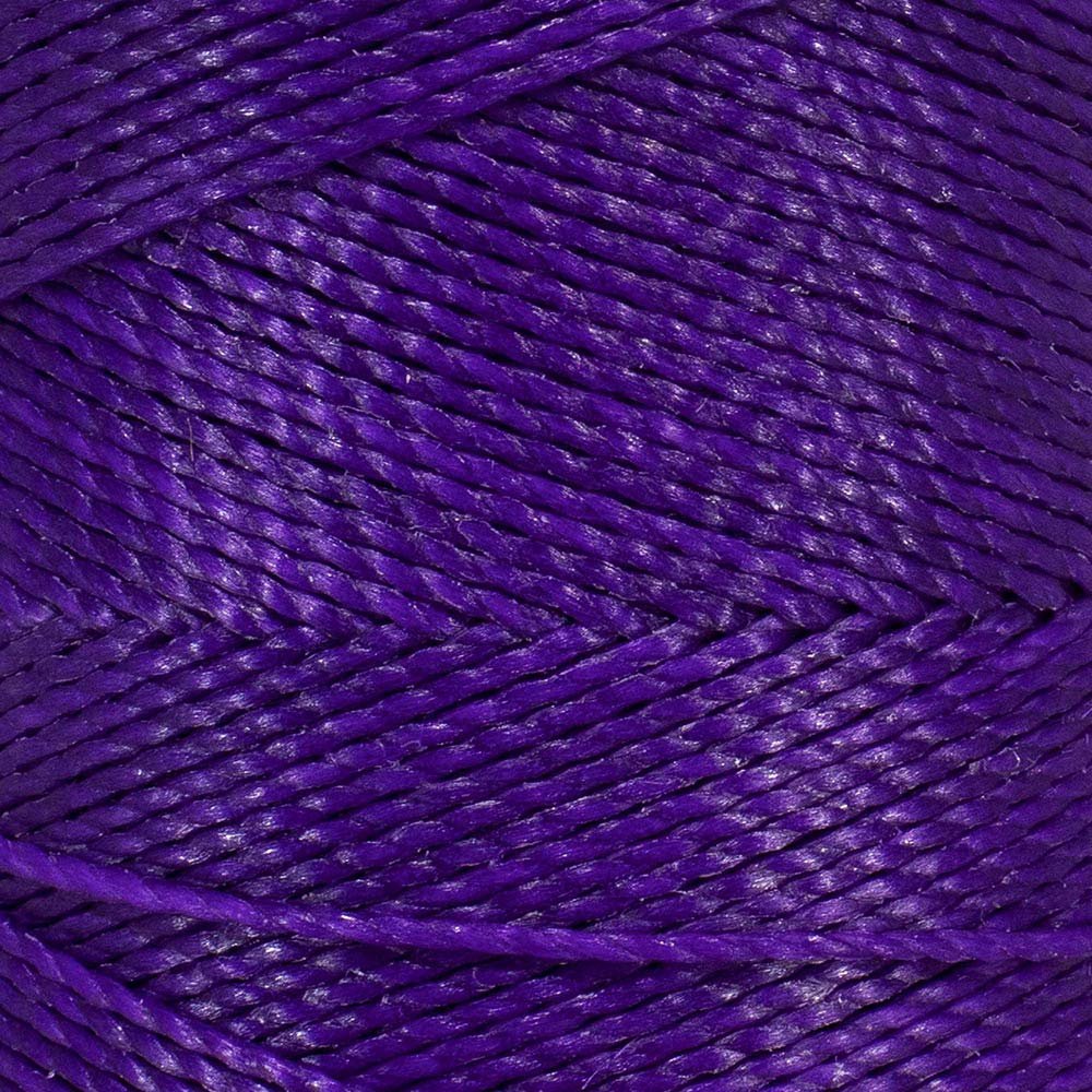 Waxed Poly Cord 144 Meter 2 Ply Polyester Cord for Crafting Jewelry, Macram, Bookmaking, and Leatherwork (Neon Purple)