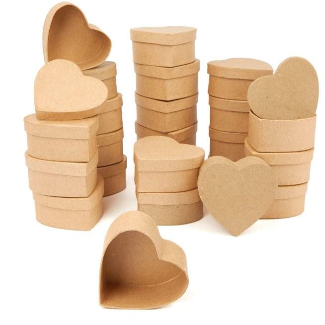 Factory Direct Craft Paper Mache Square Box - (144 Pcs) Papier Mache Boxes with Lids - Unfinished Premade Square Craft Box to Paint, Decoupage, and Decorate - Boxes for Jewelry, Crafts, and More