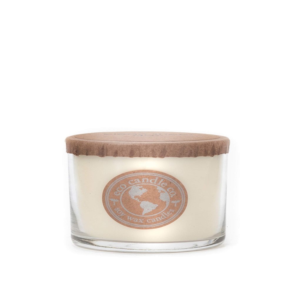 Eco Candle Co. Recycled Candle, Clean Sheet Day, 6 oz. - Scents of Clean Linens - 100% Soy Wax, No Lead, Kraft Paper Label & Lid, Hand Poured, Phthalate Free, Made from Midwest Grown Soybeans