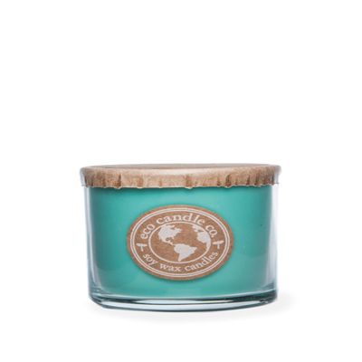 Eco Candle Co. Recycled Candle, Ocean Waves, 6 oz. - Scents of Marine Air, Citrus, & Musk - 100% Soy Wax, No Lead, Kraft Paper Label & Lid, Hand Poured, Phthalate Free,