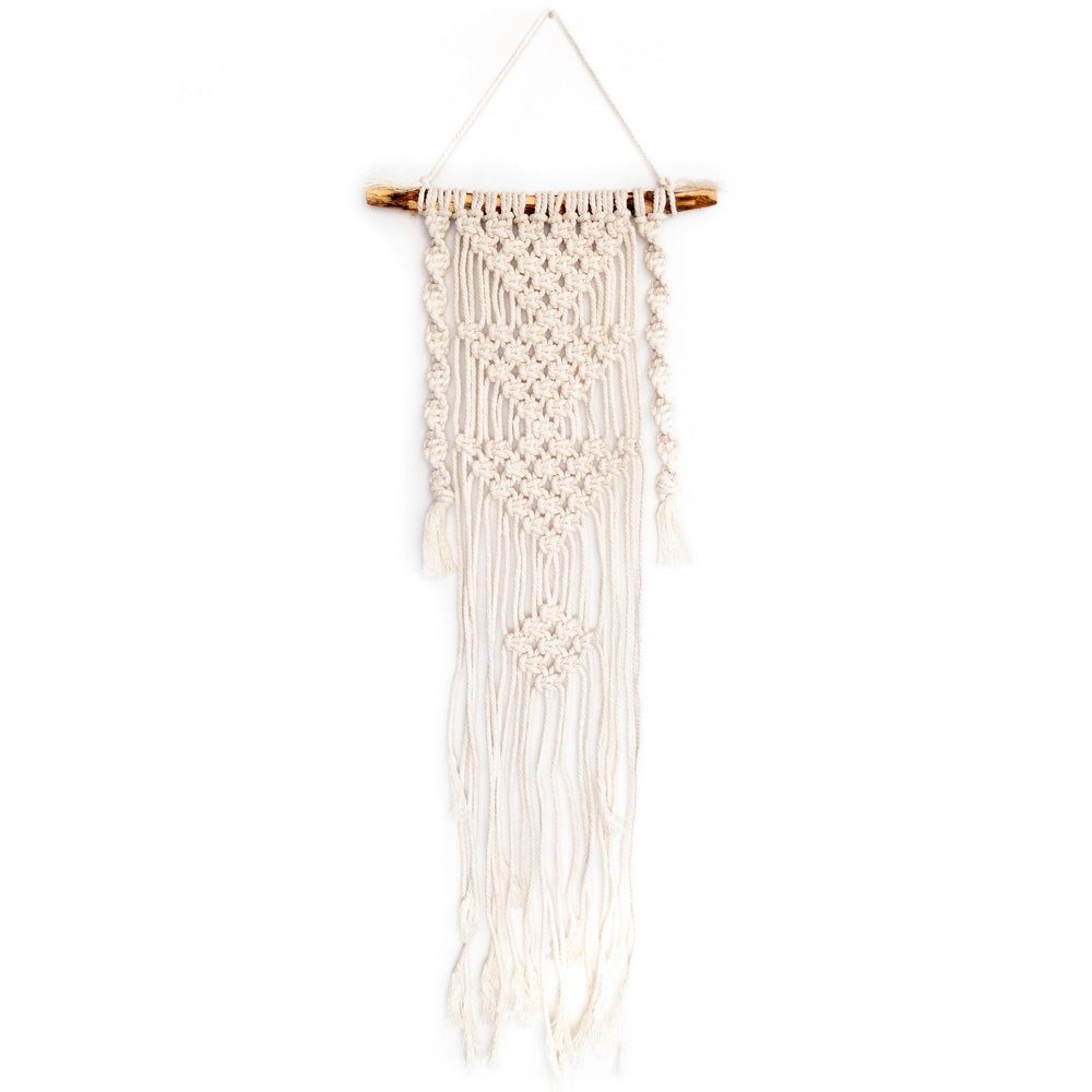 Solid Oak Small Format Macrame Kit-Three Triangles