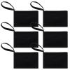 Aspire 6-Pack Wristlet Makeup Bag with Lining, DIY Black Cotton Canvas Bag, 7 x 4-3/4 Inch view 1