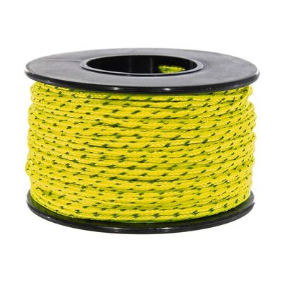 Micro Cord 125 Foot Spool of 1.18 Millimeter 100 Pound Minimum Break Strength Paracord (1 Pack, Reflective Neon Yellow)
