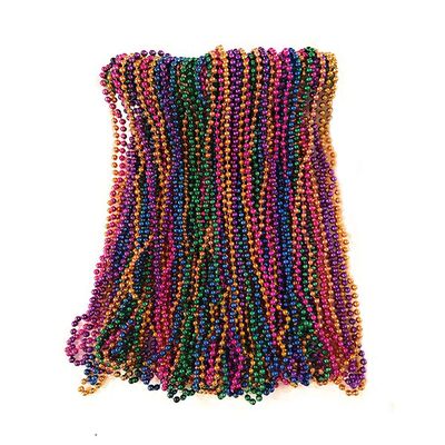 THE MARDI GRAS KREWE - Beads Necklaces Mardi Gras 72 Pack, 6 Dozen 33" 7mm - Party Favors, Parades, Bulk Decorations, Costumes, Festivals, Events - Assorted