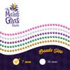 THE MARDI GRAS KREWE - Beads Necklaces Mardi Gras 72 Pack, 6 Dozen 33" 7mm - Party Favors, Parades, Bulk Decorations, Costumes, Festivals, Events - Assorted view 4