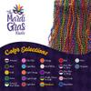 THE MARDI GRAS KREWE - Beads Necklaces Mardi Gras 72 Pack, 6 Dozen 33" 7mm - Party Favors, Parades, Bulk Decorations, Costumes, Festivals, Events - Rainbow view 3