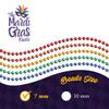THE MARDI GRAS KREWE - Beads Necklaces Mardi Gras 72 Pack, 6 Dozen 33" 7mm - Party Favors, Parades, Bulk Decorations, Costumes, Festivals, Events - Rainbow view 4