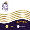 THE MARDI GRAS KREWE - Beads Necklaces Mardi Gras 72 Pack, 6 Dozen 33" 7mm - Party Favors, Parades, Bulk Decorations, Costumes, Festivals, Events - Gold view 4