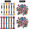 Willbond 162 Pieces Hair Accessory Set - 12 Braiding Strings and 150 Metal Cuffs in Colorful Designs, Hair Wrap String Kits for Braids, Thread Rope Tie(Multi Color) view 2