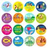 1200 Christian Prayer Faith Bible Verse Stickers in 16 Designs with Perforation Line (Each Measures 1.5" in Diameter) view 2