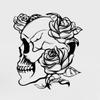 Skull Roses Rubber Stamps Business Logo Stamps Wedding Stamp Logo Stamp Invitation or Save The Date Rubber Cling Stamp view 1