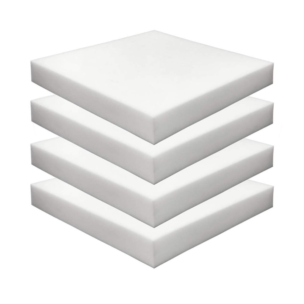FOAMMA (4-Pack) 6" x 16" x 16" HD Upholstery Foam High Density Foam (Chair Cushion Square Foam for Dinning Chairs, Wheelchair Seat Cushion Replacement)