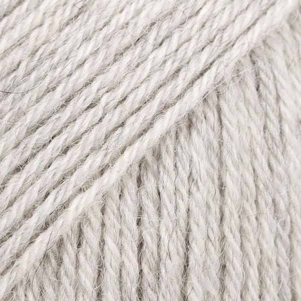 45% Alpaca 30% Polyamide 25% Wool Yarn, Drops Nord, 1 or Superfine, Fingering Weight, 4 ply, 1.8 oz 186 Yards per Ball (03 Pearl Grey)