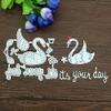 1 Pcs Crown Swan Letter Cutting Dies,DIY Scrapbooking Artist Metal Cutting Dies Stencils for DIY Scrapbooking Album Paper Cards Decorative Crafts Embossing Die Cuts view 1