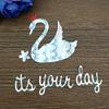 1 Pcs Crown Swan Letter Cutting Dies,DIY Scrapbooking Artist Metal Cutting Dies Stencils for DIY Scrapbooking Album Paper Cards Decorative Crafts Embossing Die Cuts view 3