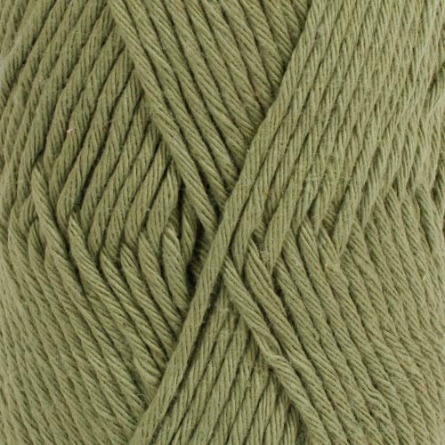 100% Cotton Knitting and Crochet Yarn, 4 or Medium, Aran Weight, Drops Paris, 1.8 oz 82 Yards per Ball (25 Moss Green)