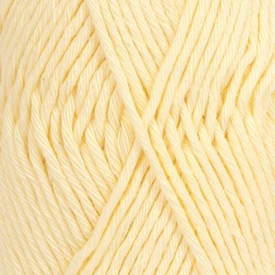 100% Cotton Knitting and Crochet Yarn, 4 or Medium, Aran Weight, Drops Paris, 1.8 oz 82 Yards per Ball (19 Light Yellow)
