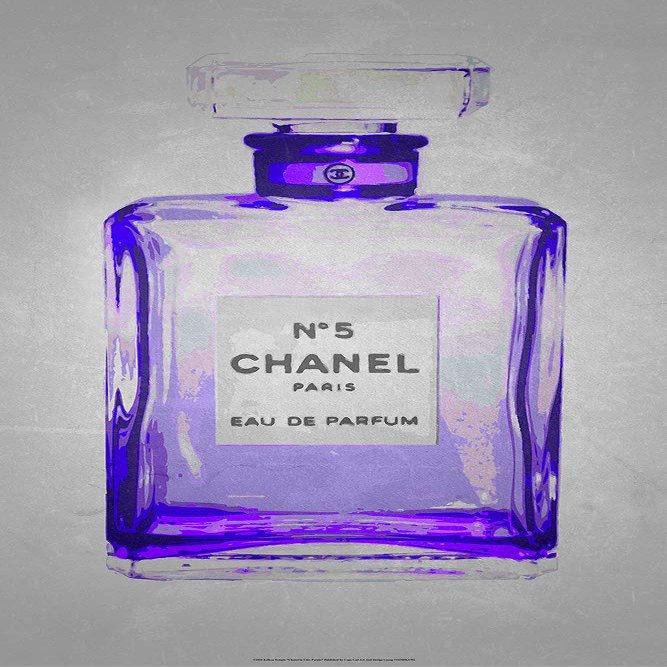 Canvas Chanel No. 5 in Chic Lavender Giclee by Kelissa Semple 24x16 Graphic Art on