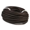 1 Meter Round Genuine Leather Cord Bolo Braided Leather Cord for Making Bracelets DIY Jewelry Making Dia 6mm (Deep Coffee) view 2