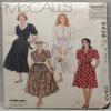 1993 McCall's Misses' Dress in Two Lengths 6438 Sewing Pattern Size 8,10,12 view 1
