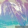 Fabric Empire Vinyl Upholstery Embossed Crocodile Hologram Glossy Holographic Fabric Material Light Blue 54" Wide Sold by The Yard view 3