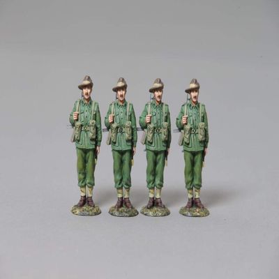 Thomas Gunn Miniatures World War 2 Pacific RS044B 4 Piece Australian Infantry At Attention 1:30 Scale Pewter